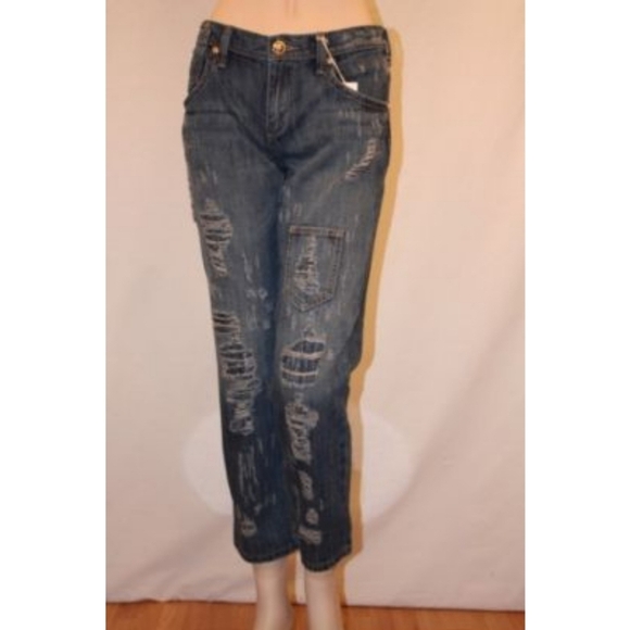 NWOT BGBG MaxAzria Gina Distressed Jeans Size 30 - Picture 2 of 8